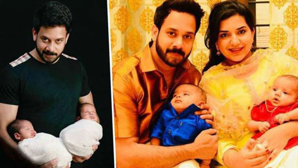 ரசிகர்களுக்கு முதல் முறையாக இரட்டை குழந்தைகளை காட்டிய காதல் பரத்..!