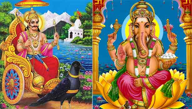 சிவனுக்கும் விநாயகருக்கும் நடுவே சனி பகவான்