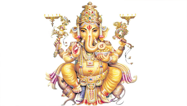 காவி உடையில் விநாயகர் வழிபாடு..!