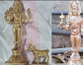 பைரவர் சிலைகளுடன் இரு சந்தேகநபர்கள் காவல்துறையினரால் கைது!