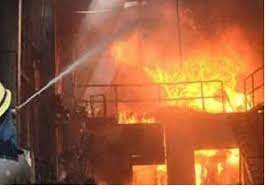 இன்று காலை இடம்பெற்ற தீ விபத்து.