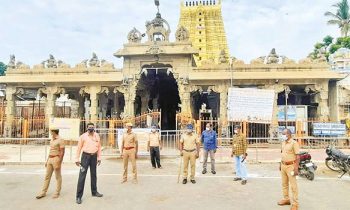 தமிழகத்தில் ராமேஸ்வரம் கோவிலில் காவல்துறை குவிப்பு.