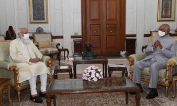 இந்திய பிரதமர் நரேந்திர மோடி இன்று டெல்லி ராஷ்ட்ரபதி பவனுக்கு விஜயம்.