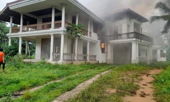 பசில் ராஜபக்ஷவிற்கு சொந்தமான வீடு பொதுமக்களால் தீ வைப்பு.