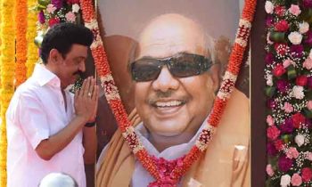 கருணாநிதியின் 99-வது பிறந்தநாள்- மு.க ஸ்டாலின் மரியாதை.